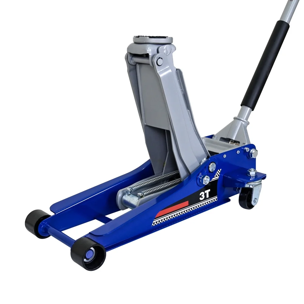 Low-Position Steel Vehicle Floor-mounted Hydraulic Jack with Dual-piston Quick-lift Pump, 3-Ton(6,600 lb.) Capacity. - Image 5