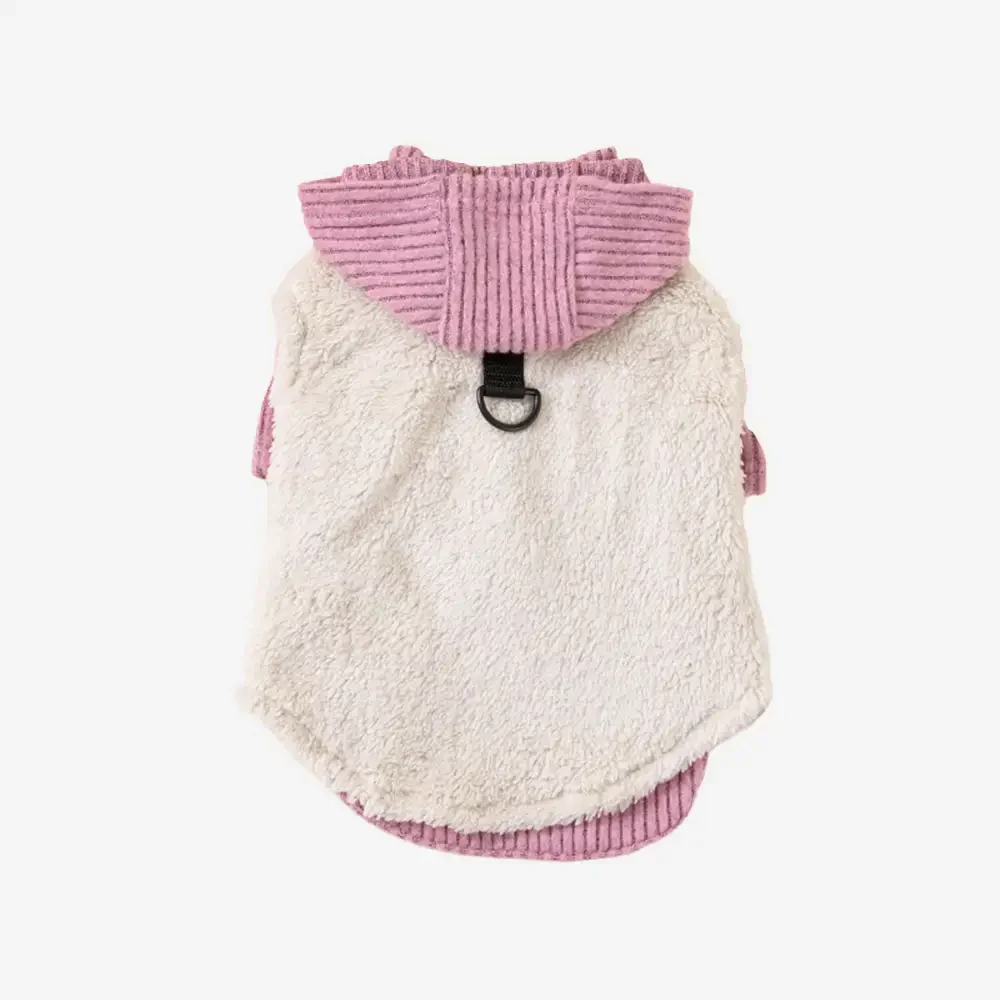 Plush Coat & Matching Turtleneck Sweater Two-Piece Dog Outfit Set