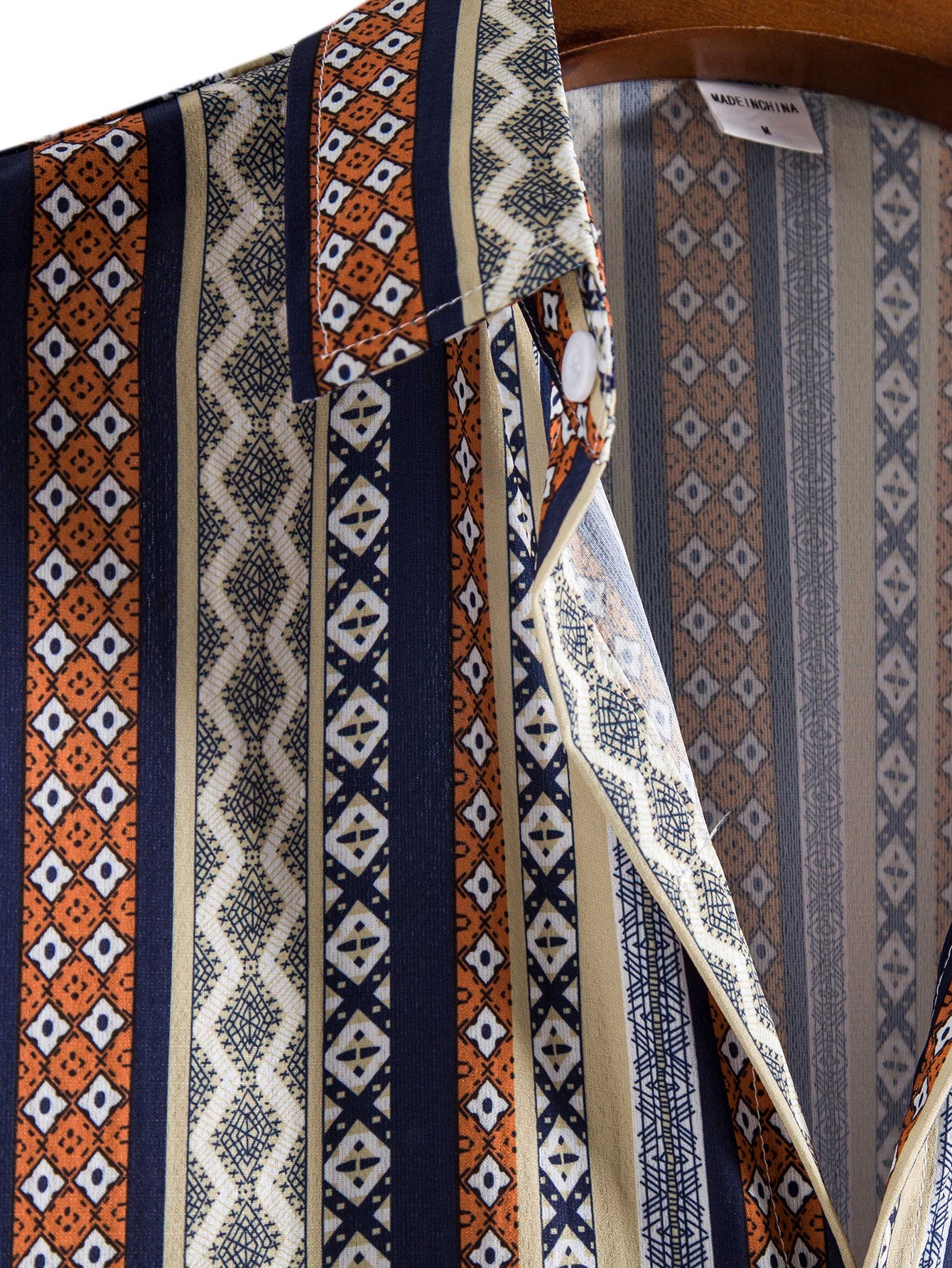 Chemise à imprimé géométrique ethnique