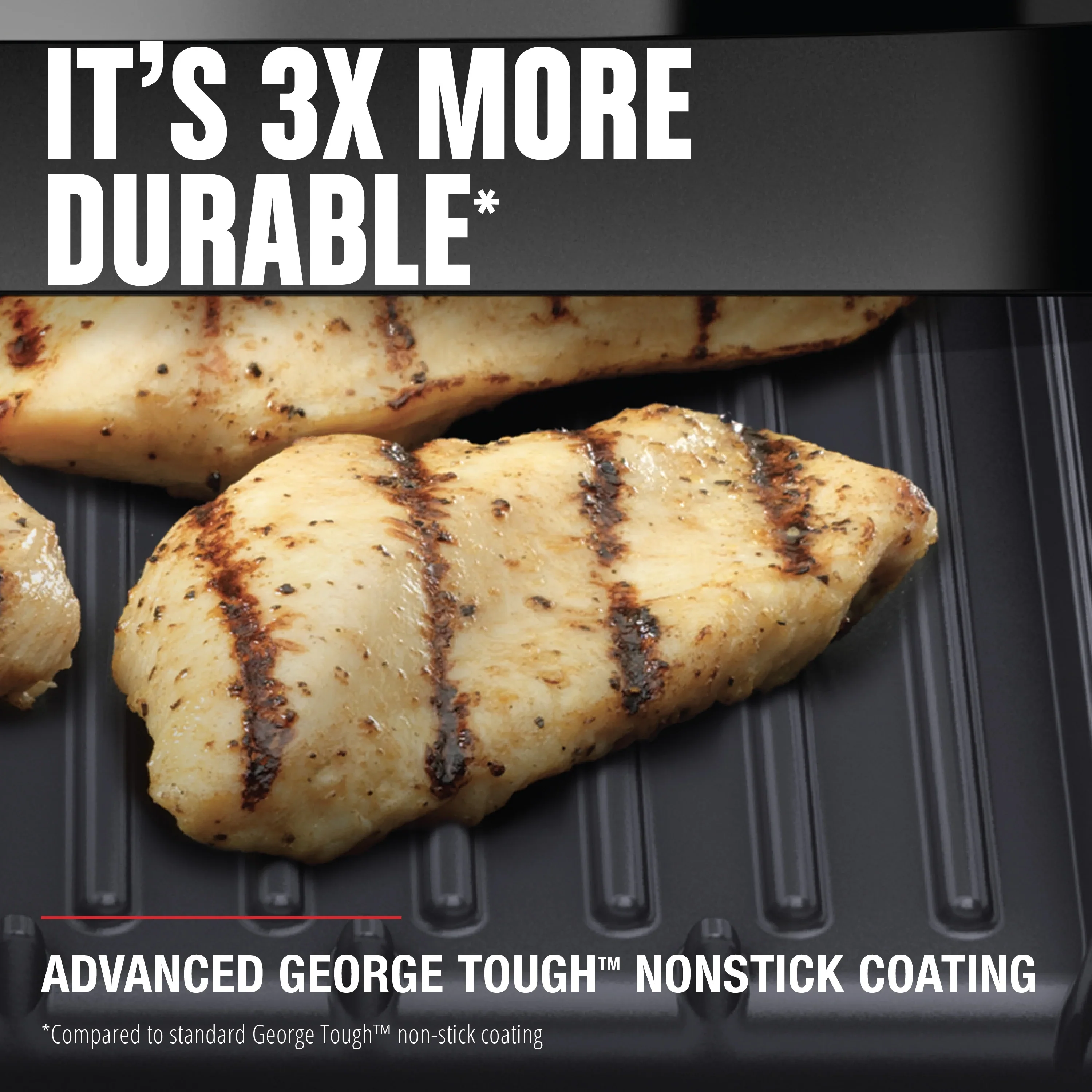 Foreman 4-Serving Removable Plate Grill and Panini, Black, GRP1065B