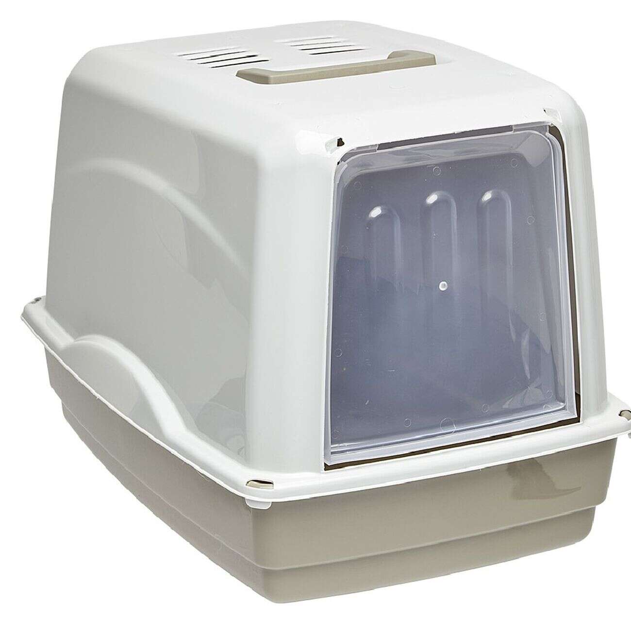 Bac à litière pour chat dôme avec couvercle et filtre 54x39xH34,5cm (2 modèles)