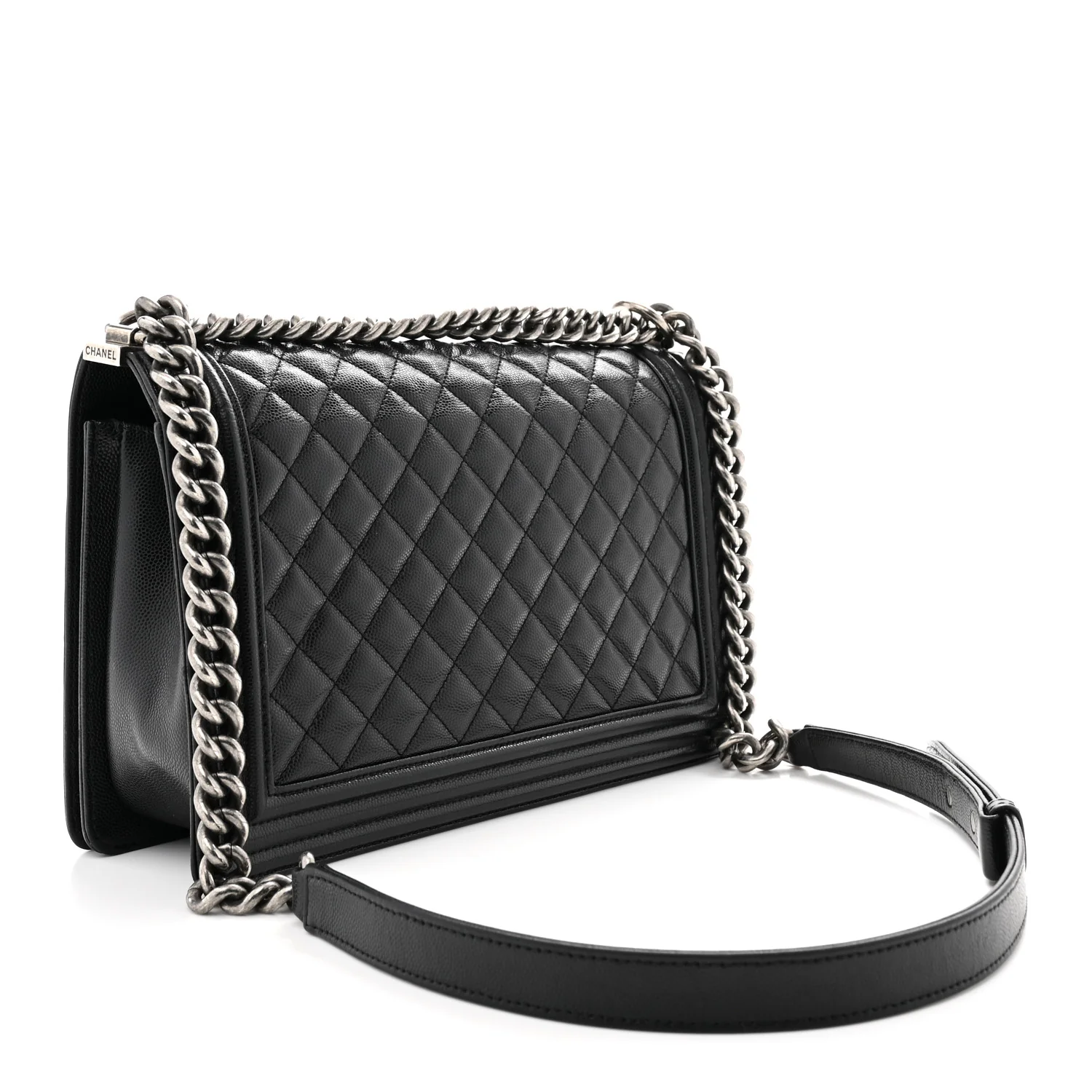 Caviar Quilted New Medium Boy Flap Black