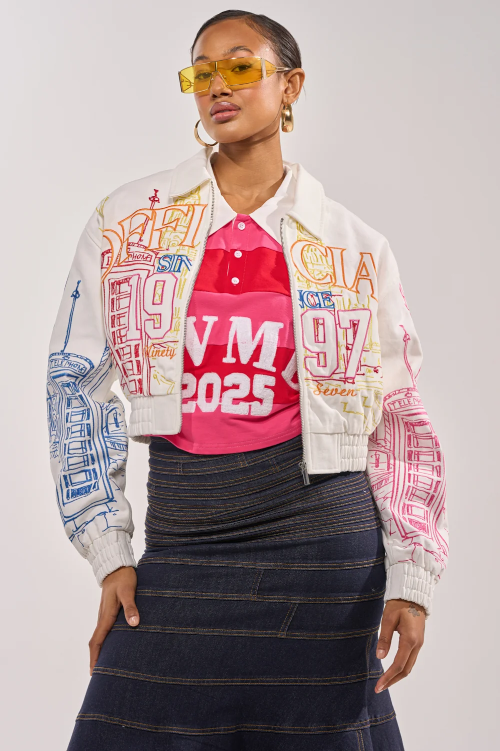 BEEN AROUND THE BLOCK EMBROIDERED BOMBER - Akira Store