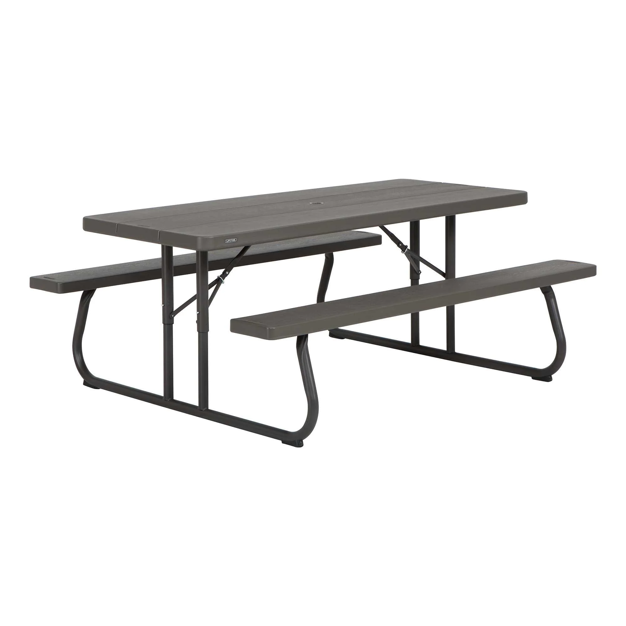 6 Foot Folding Picnic Table, Brown, 60105