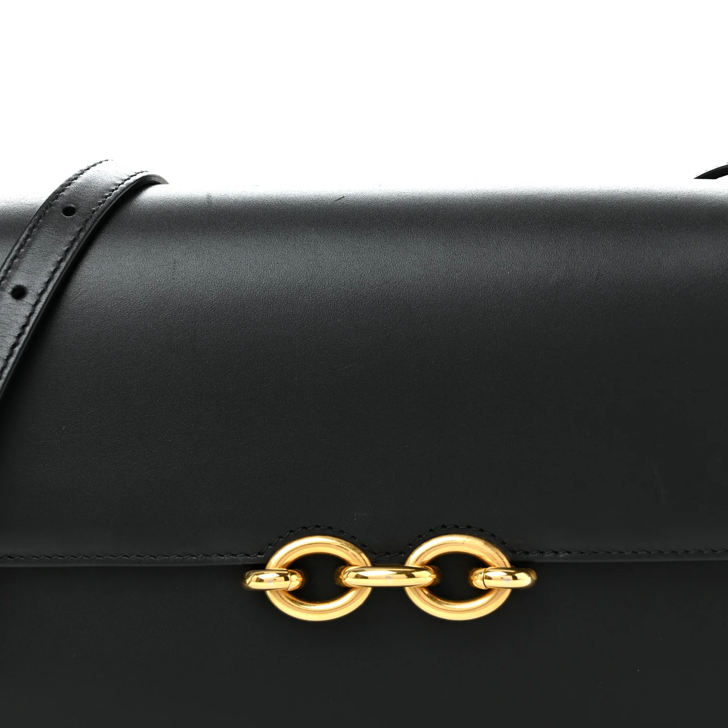 Smooth Calfskin Le Maillon Satchel Black