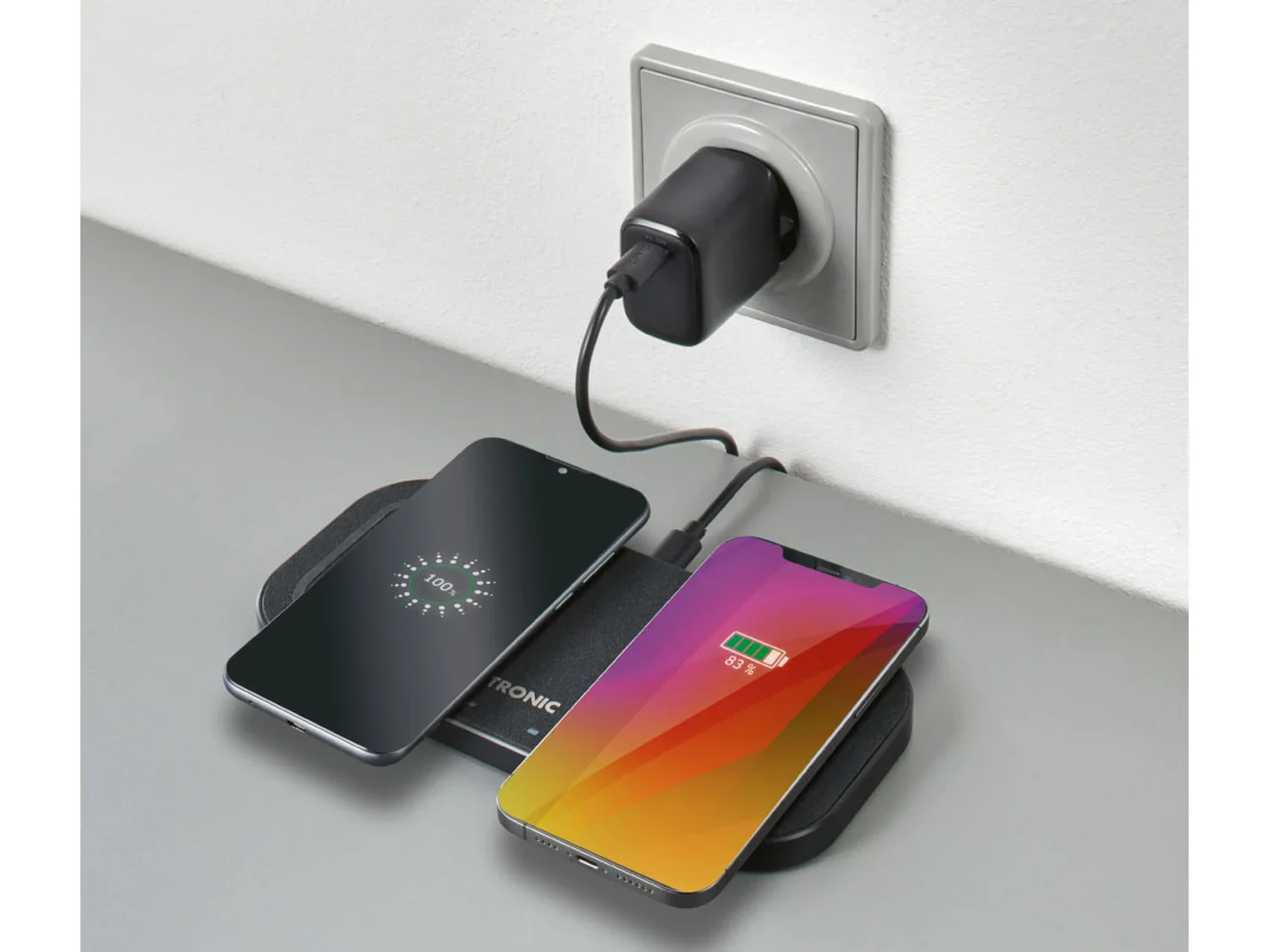 TRONIC Pad de chargement QI Dual
