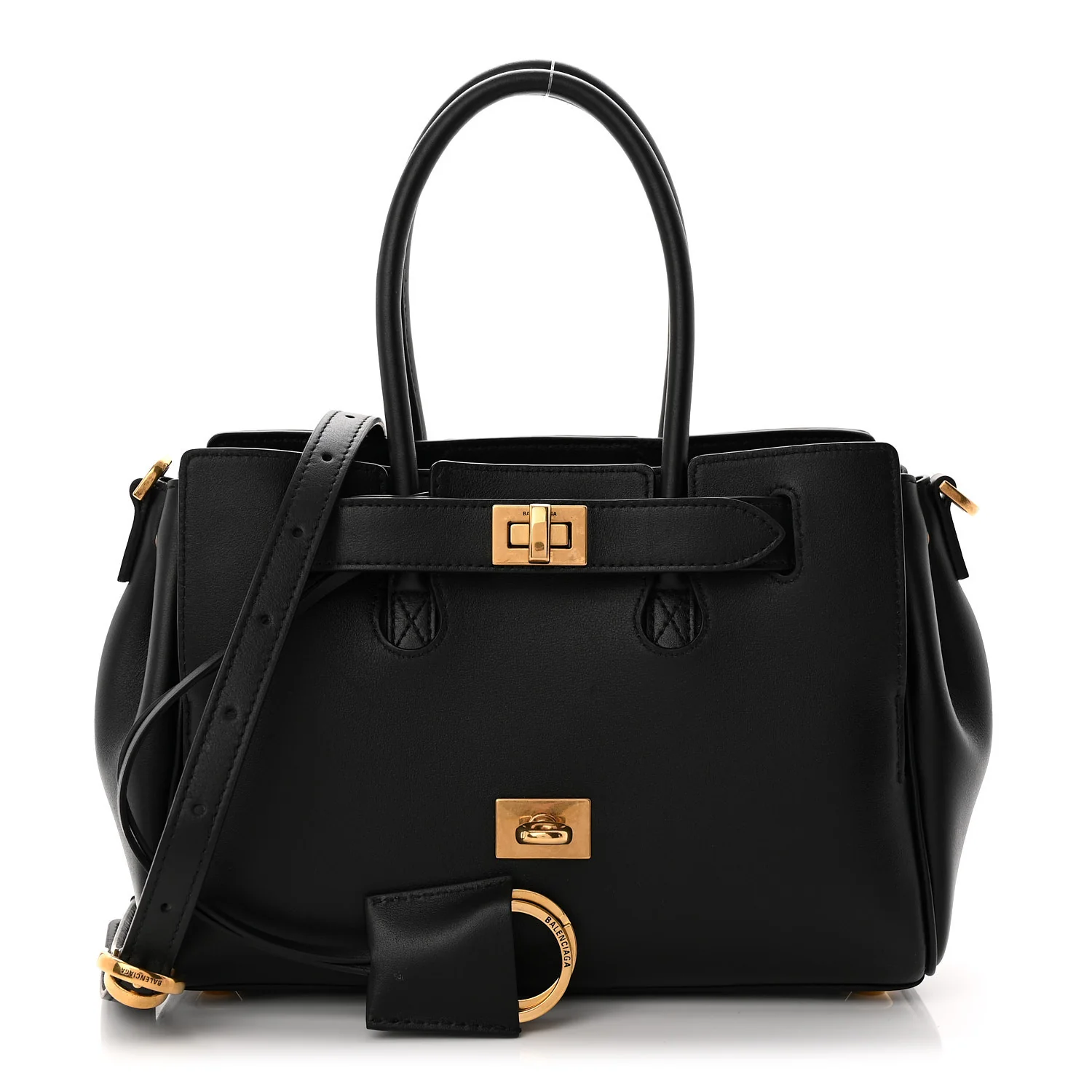 Smooth Calfskin Mini Bel Air Carry All Bag Black