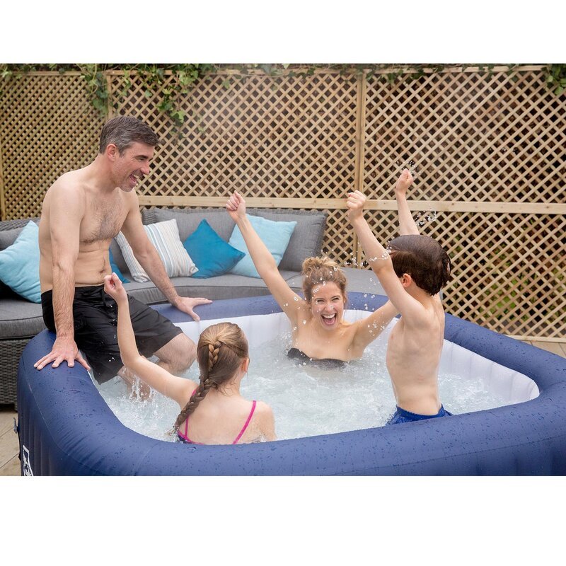 Spa gonflable rond Bestway Saluspa 6 personnes, 60 jets, en vinyle bleu marine