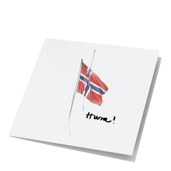 Store kunstkort norsk flagg