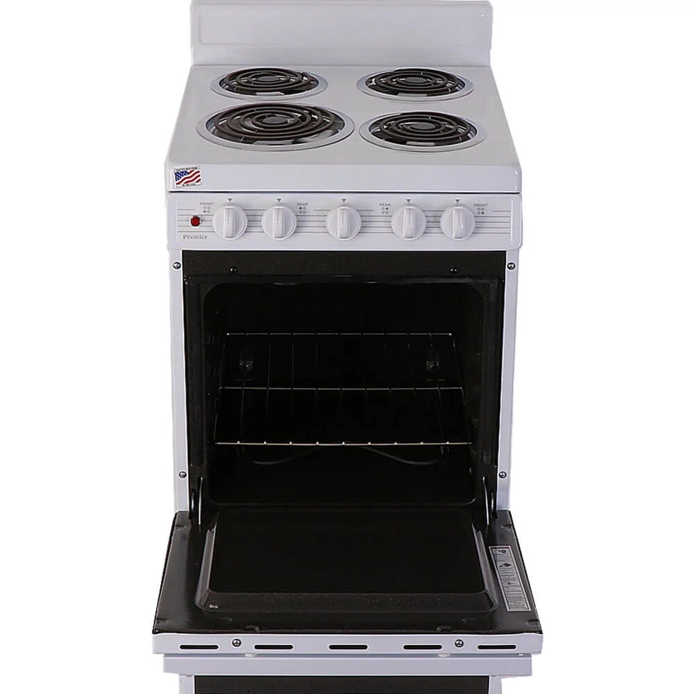 Premiernbsp;2 4 Cu Ft White Freestanding Electric Coil Range Image 2