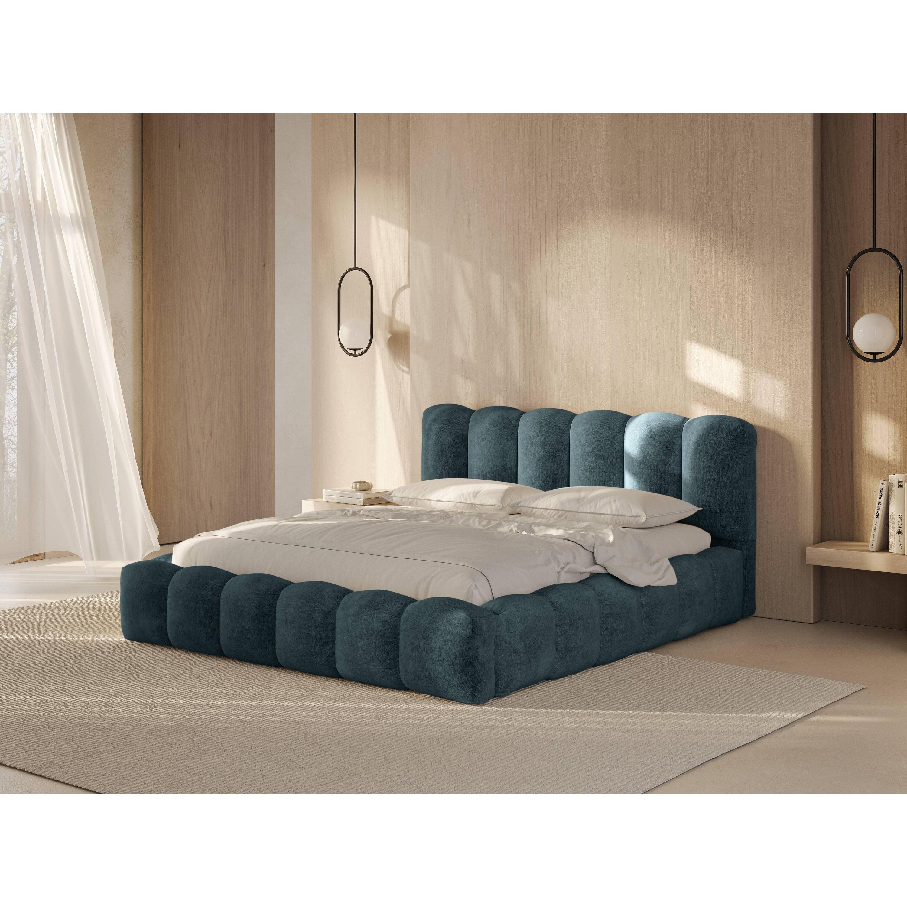 Micadoni Lupine Bedframe met Opbergruimte 180 x 200 cm - Chenille - De