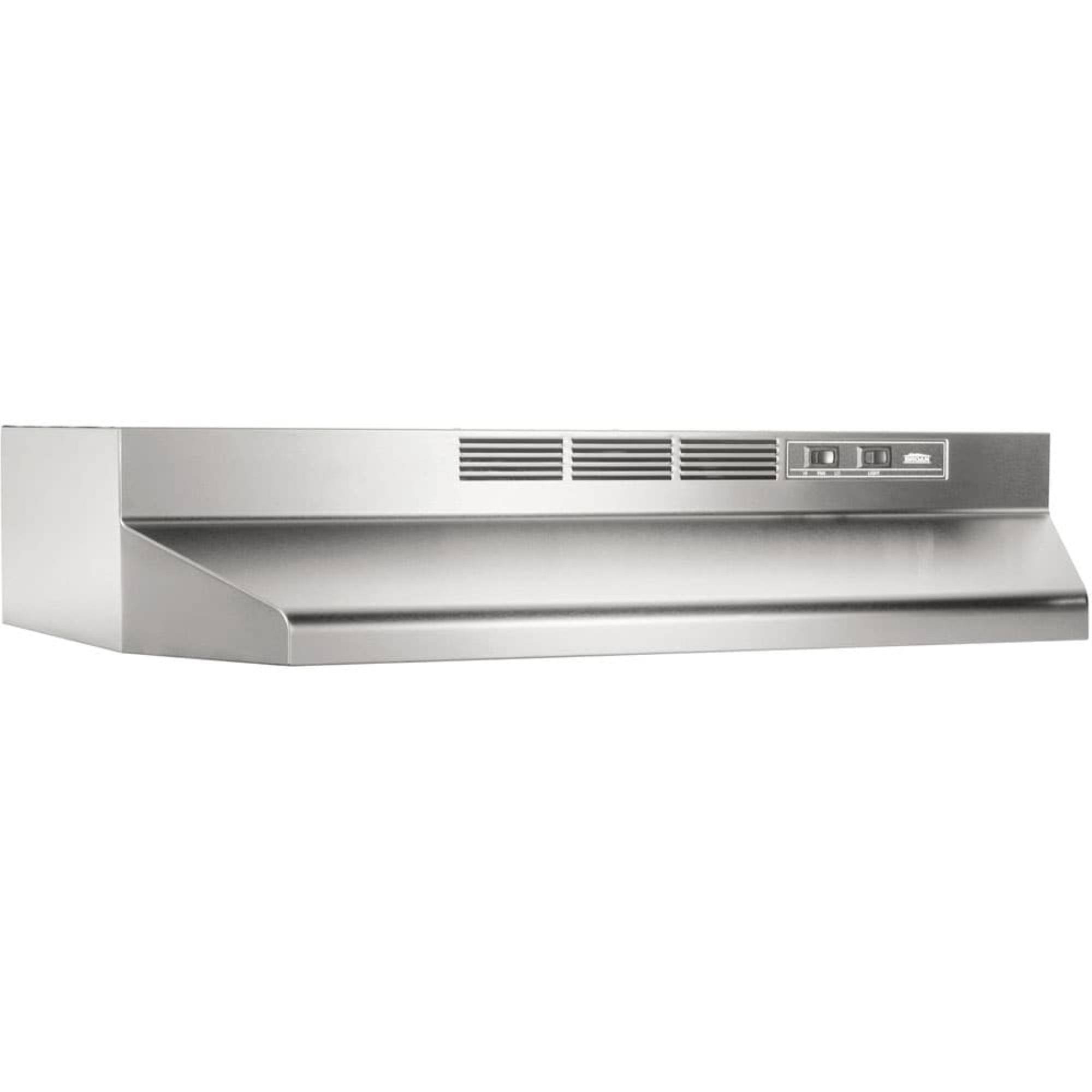 Broan 30 Ductless Under Cabinet Range Hood; Stainless Steel