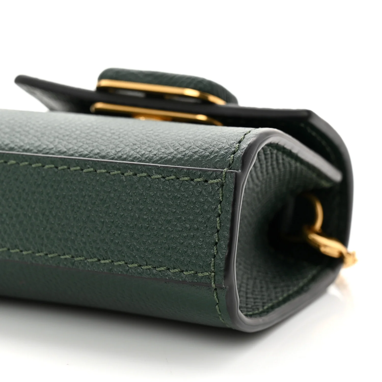 Calfskin Micro VSling Top Handle Shoulder Bag  Green