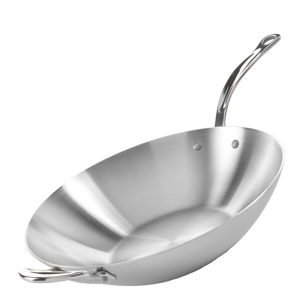 Wokpanne 32 cm rustfritt stål