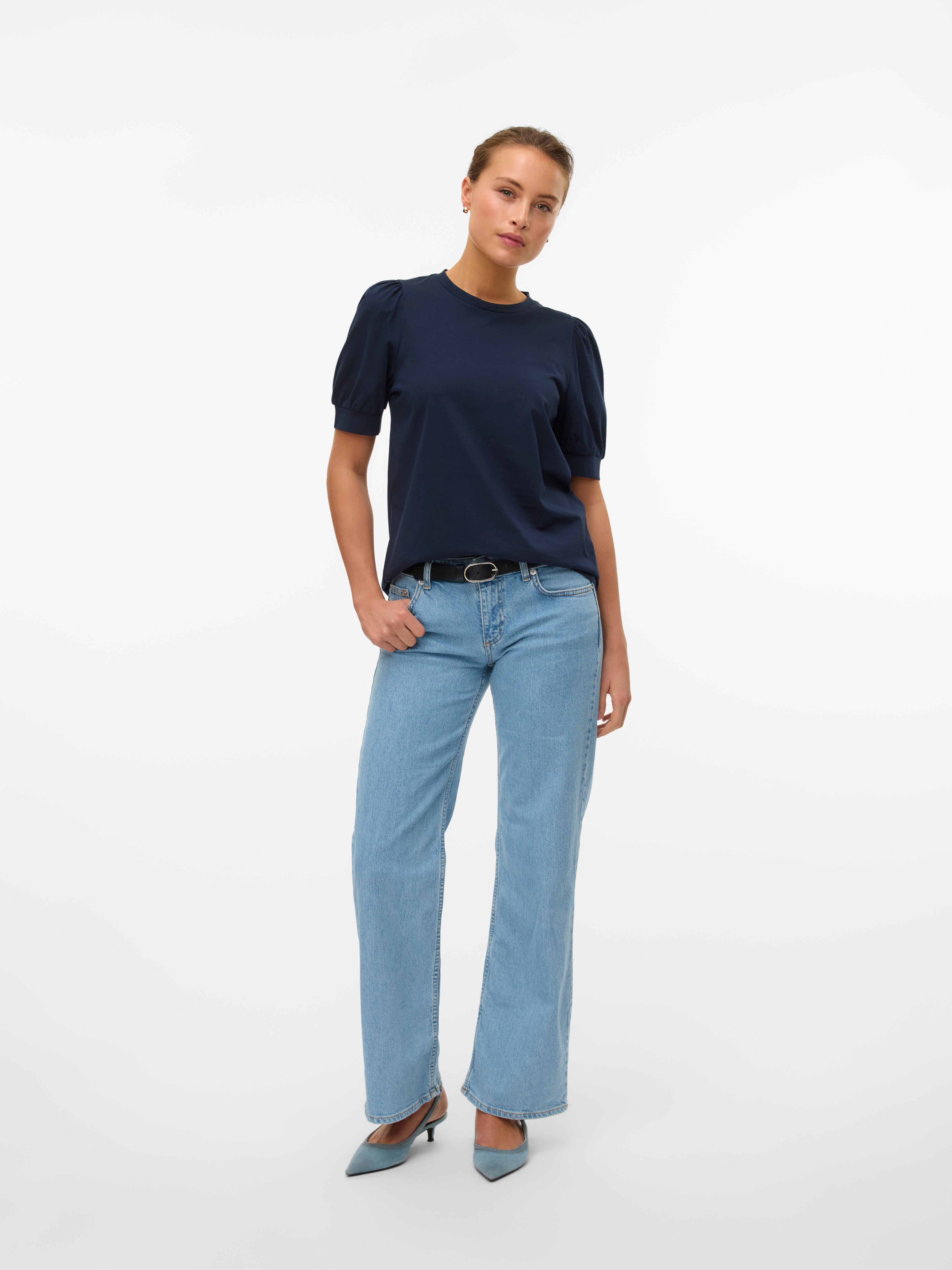 VERO MODA® VMALEXIS Low rise Wide Fit - Cropped Jeans