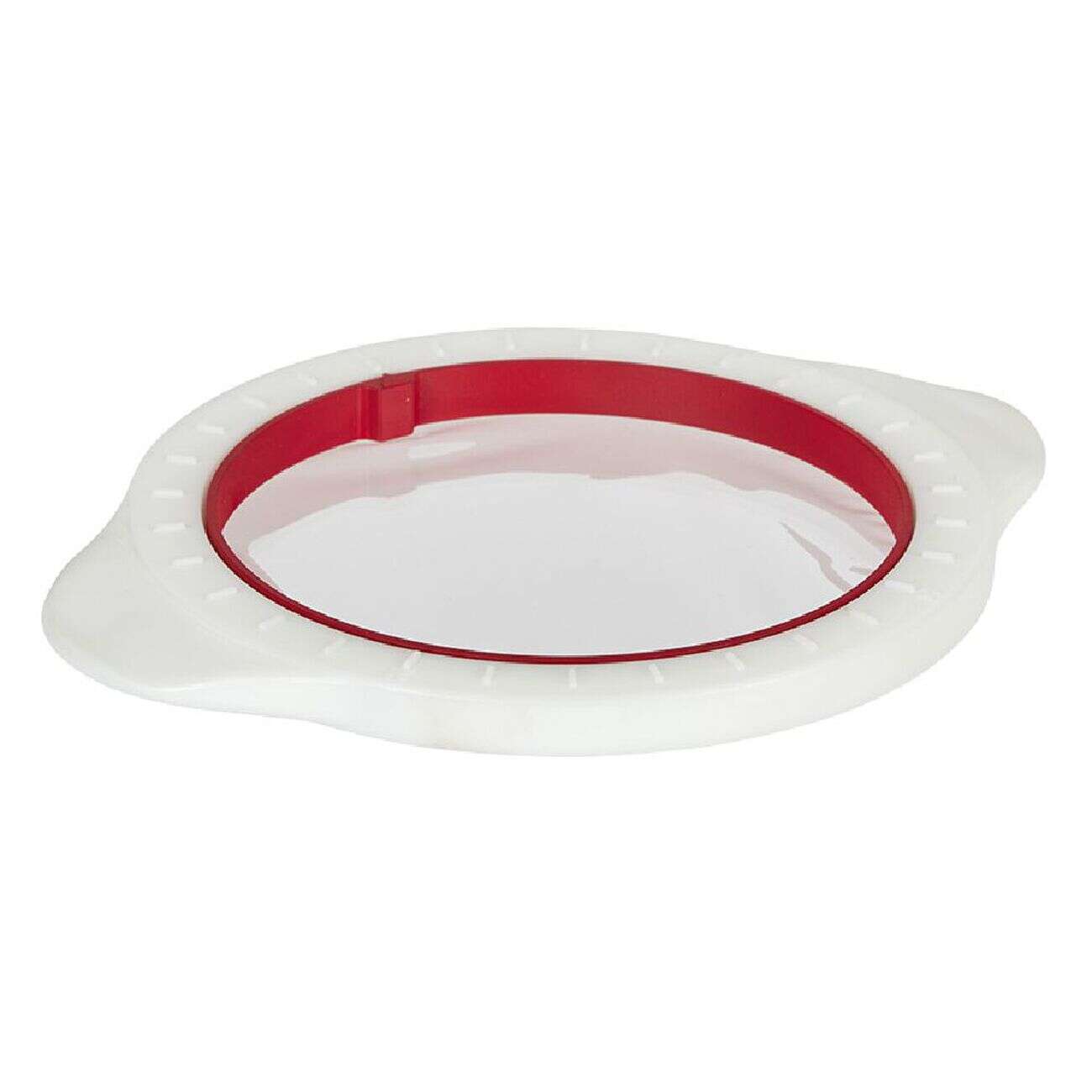 Couvercle alimentaire x2 blanc et rouge Ø25 et Ø31cm