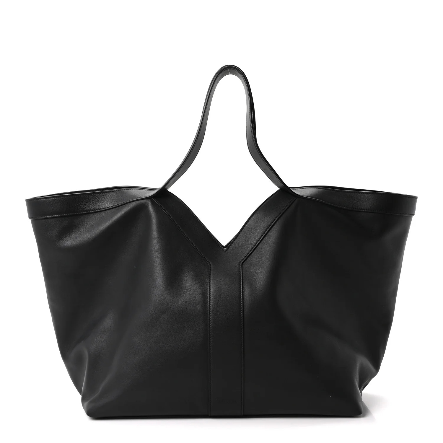 Calfskin Y Tote Black