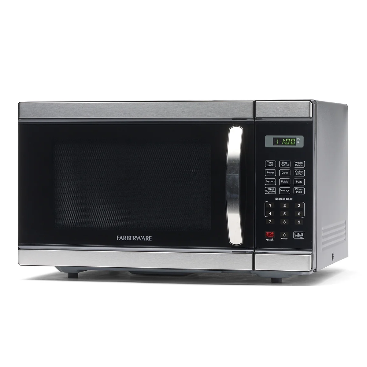 Farberware Countertop Microwave Oven with LED Lighting & Child Lock, 0.7 cu ft Black