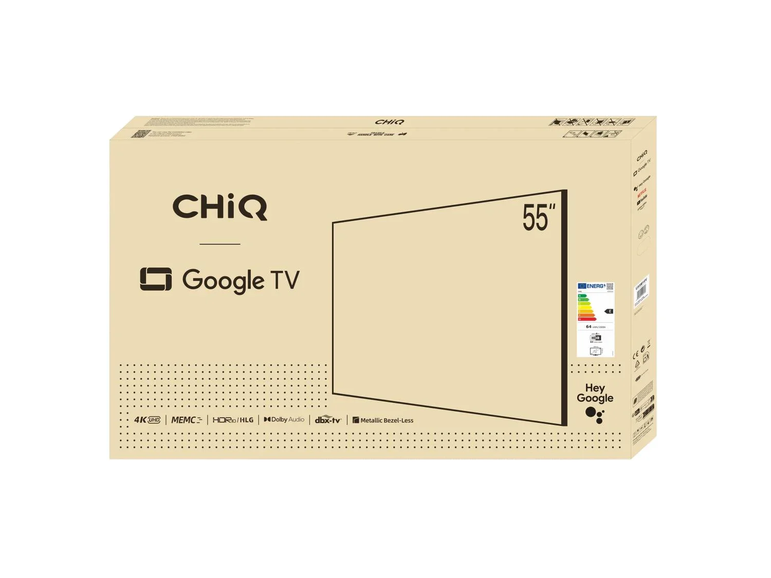 Chiq Smart TV UHD U55M10V, 55 pouces (138 cm)