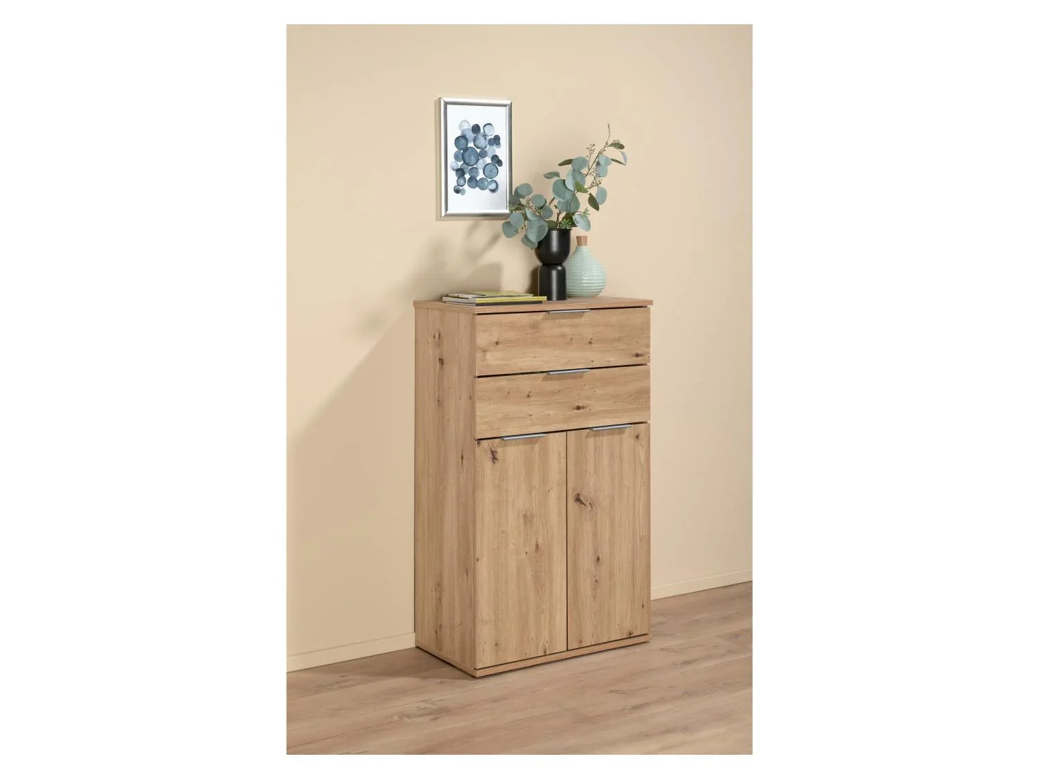 LIVARNO home Meuble bas, 57,6 x 94,8 x 32,9 cm, imitation chne