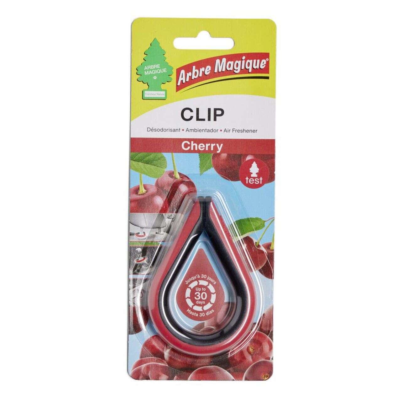 Désodorisant voiture clip arbre magique senteur cerise