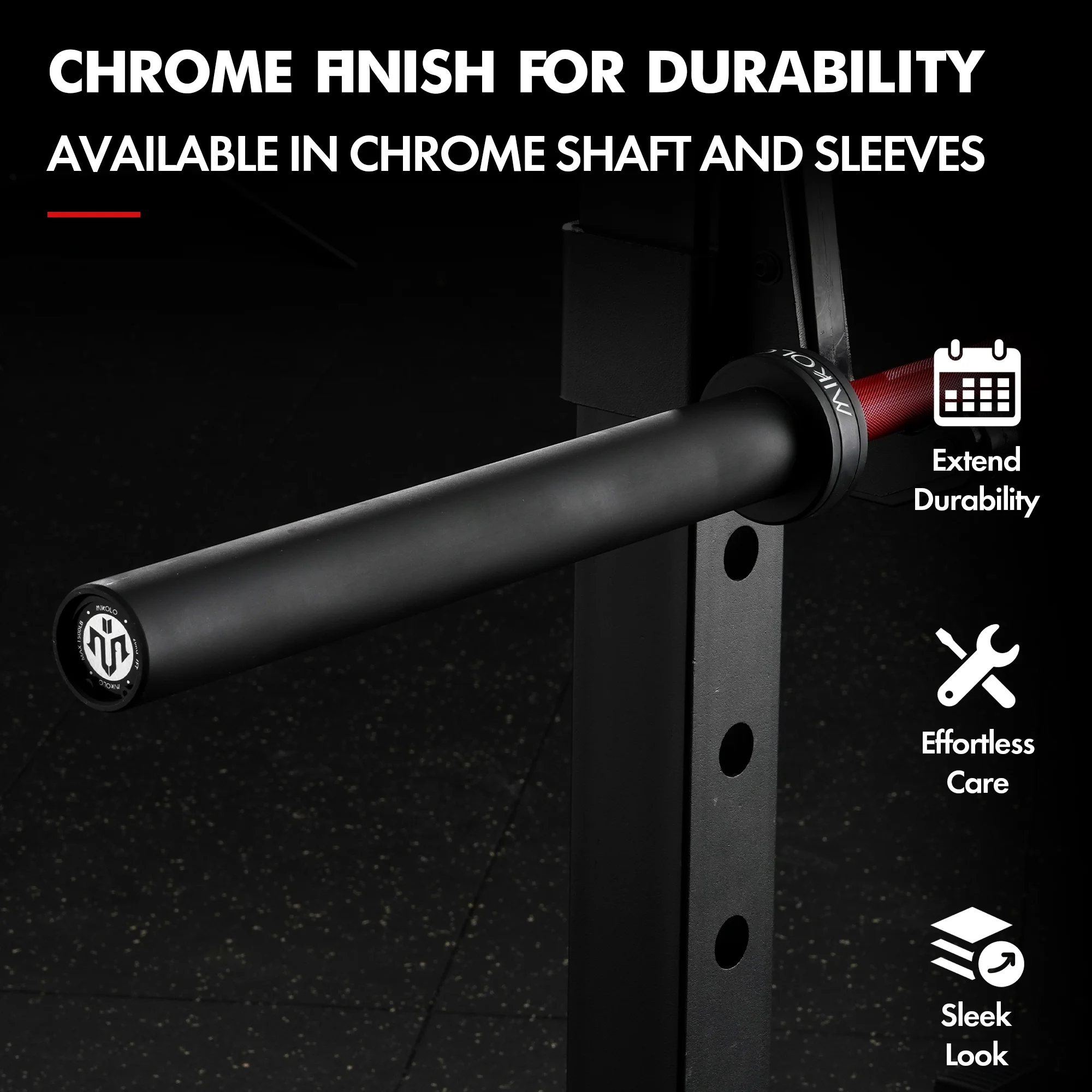 7ft Olympic Barbell, Barbell for Weightlifting and Powerlifting 45lb, Olympic Bar for 1500lbs Capacity, Weight Bar Fit 2�?Standard Weights(7Ft Barbell-Red) - Image 6