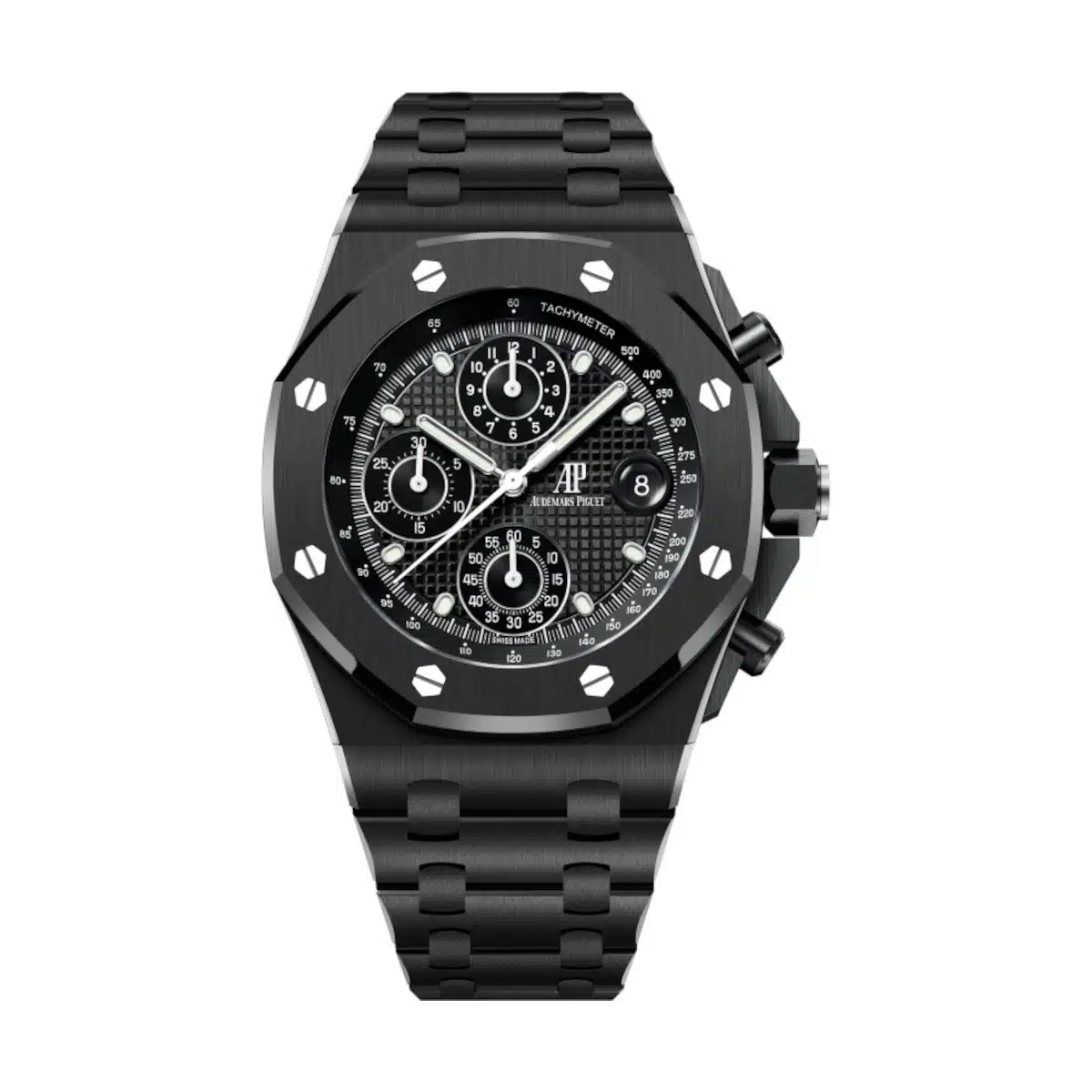 【Super Clone】Audemars Piguet Royal Oak Offshore Black Dial Black Ceramic Bracelet 42mm 26238CE.OO.1300CE.01