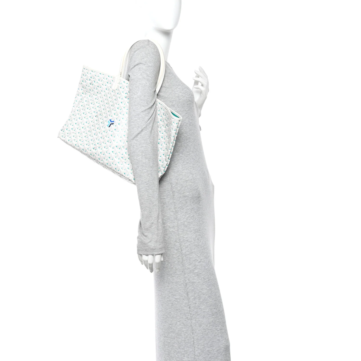Goyardine Saint Louis Claire Voie PM White Opaline