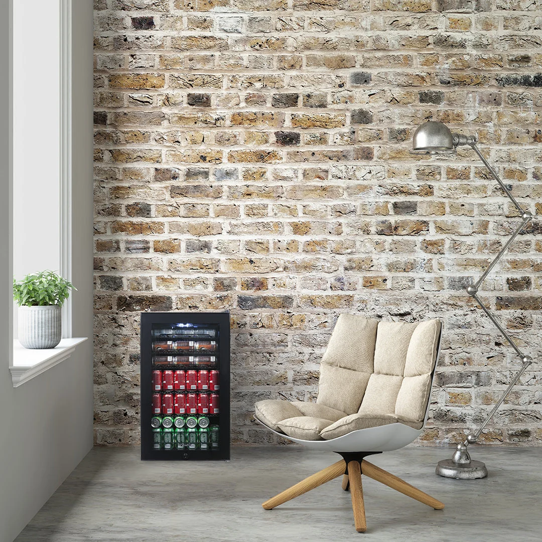 Newair 126-Can Freestanding Black Beverage Fridge - 18.8