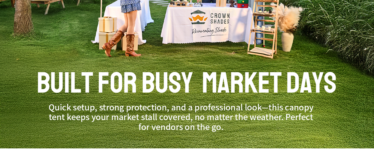 Farmers Market �?Heavy-Duty Canopy Tent for All-Day Outdoor Sales