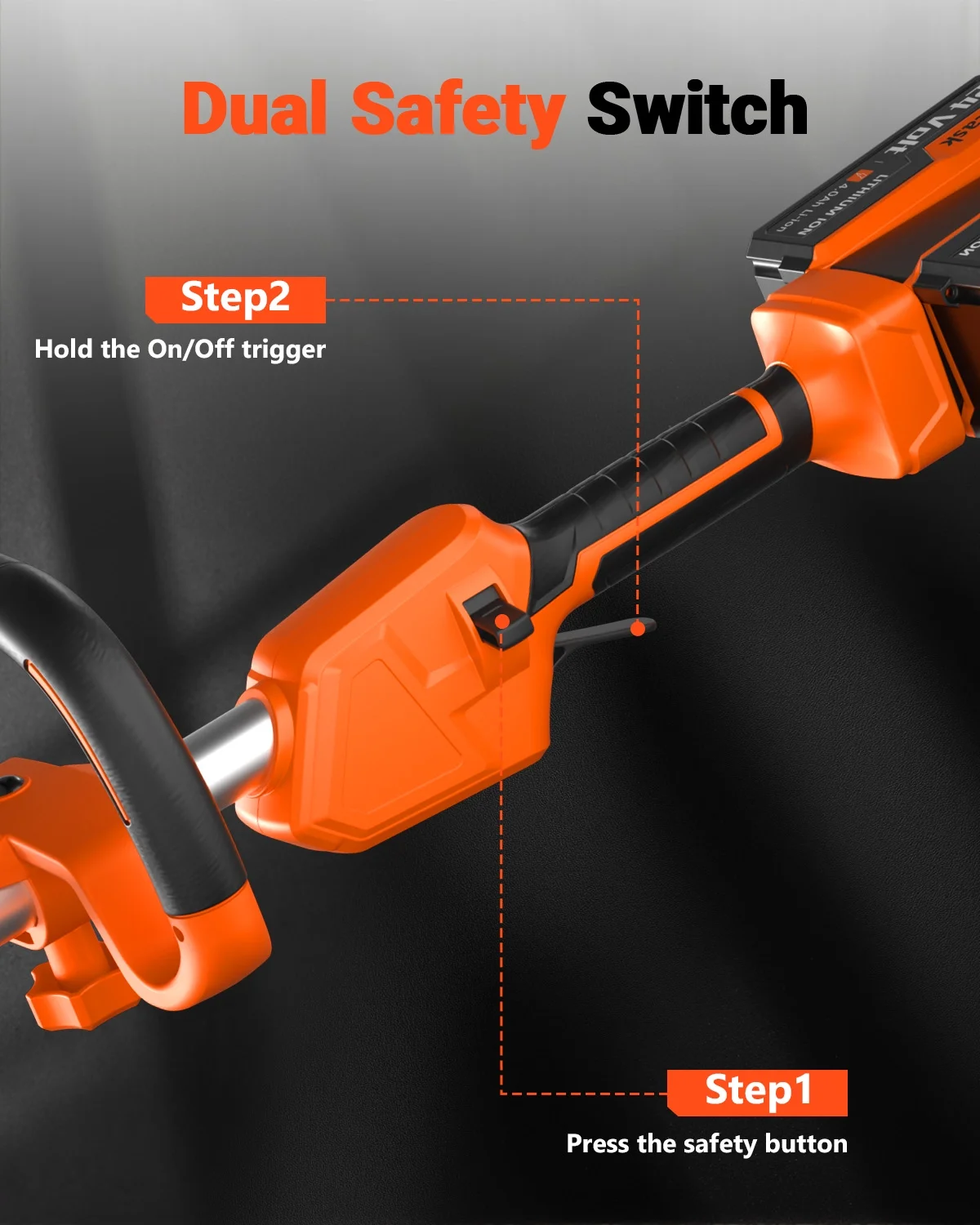 Cordless Snow Shovel, 48V | 13.5-inch Cordless Snow Blower, Battery Snow Blower with Directional Plate (2 * 24V Battery Dual Quick Charger Included) - Image 7