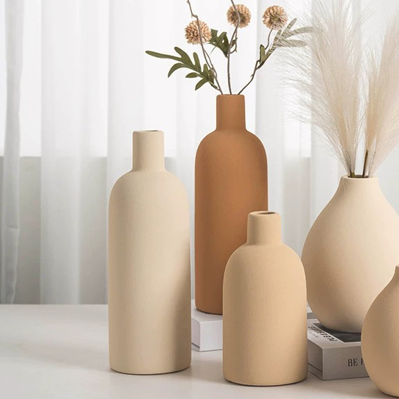Home Tabletop Terracotta Vase Wedding Centerpieces Unique Luxury Decor Ceramic Vases for Home Decoration