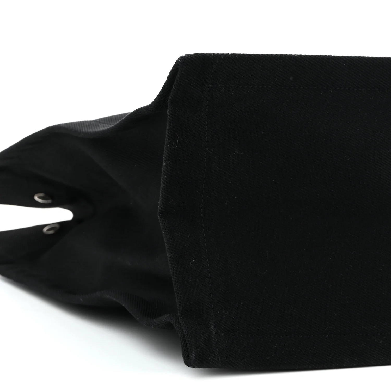 Linen Calfskin Rive Gauche Tote Black
