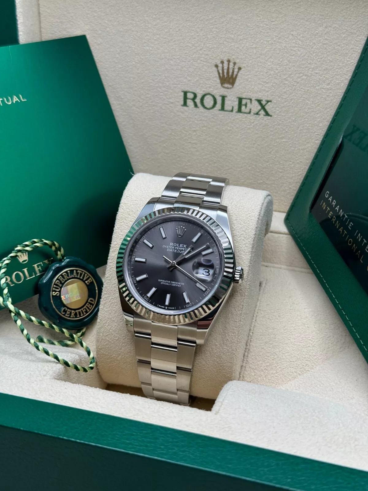 [Super Clone]RLX  Datejust 126334-0013 Slate Index Oyster 41mm Stainless Steel Mens Watch