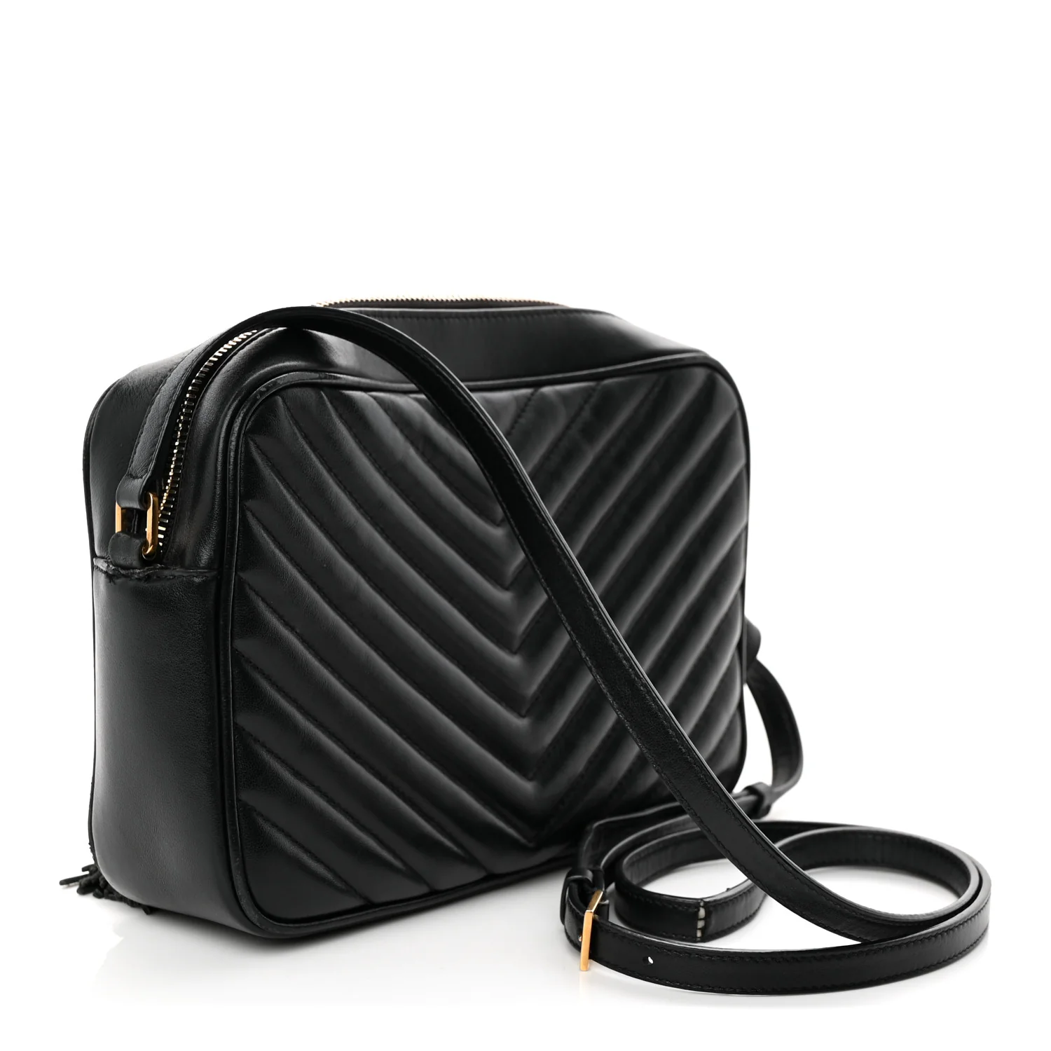 Calfskin Matelasse Monogram Lou Camera Bag Black