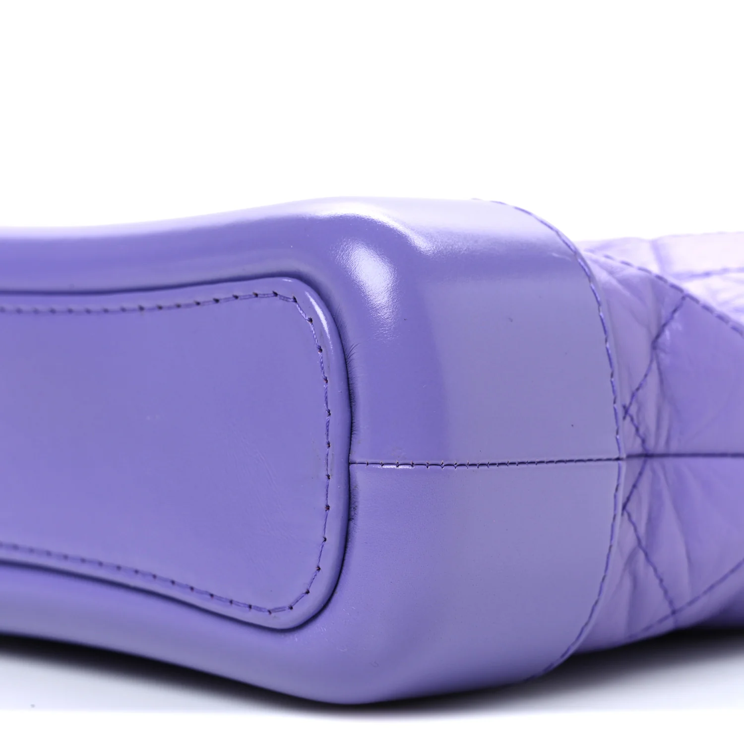 Aged Calfskin Quilted Small Gabrielle Hobo Purple