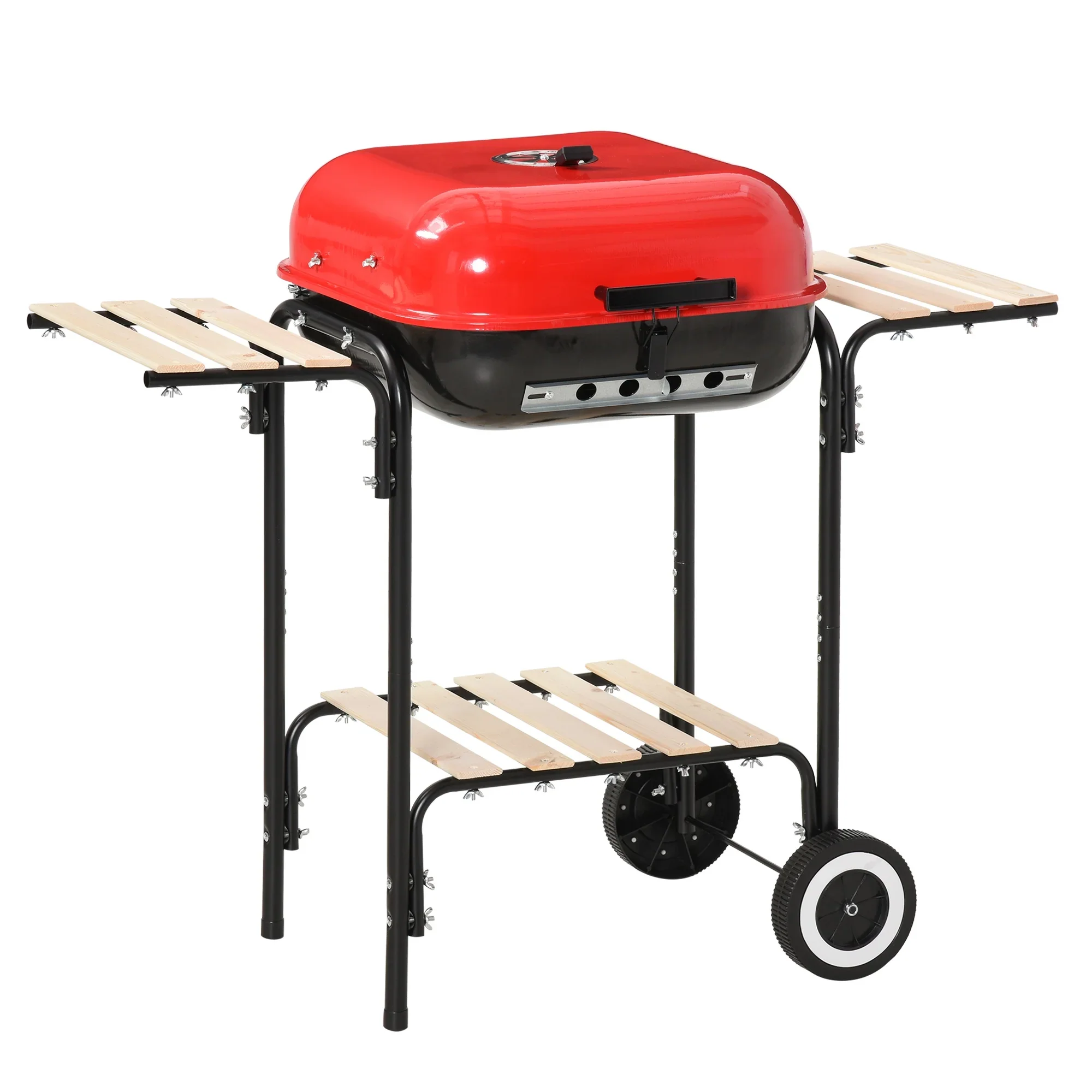 19�� Steel Porcelain Portable Outdoor Charcoal Barbecue Grill
