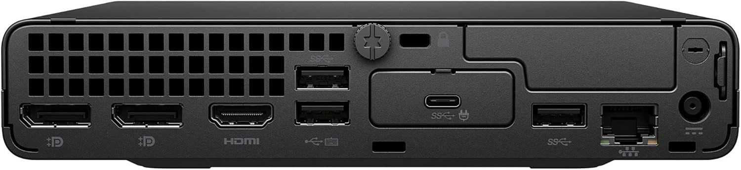 HP Pro Mini 400 Desktop Computer PC with Intel i7-12700T  (12C/20T)  16GB RAM  512GB SSD  Triple 4K Display (DP 1.4/HDMI 2.1)  WiFi and Bluetooth  Windows 11 Pro (with Keyboard & Mouse & Stand)  Black