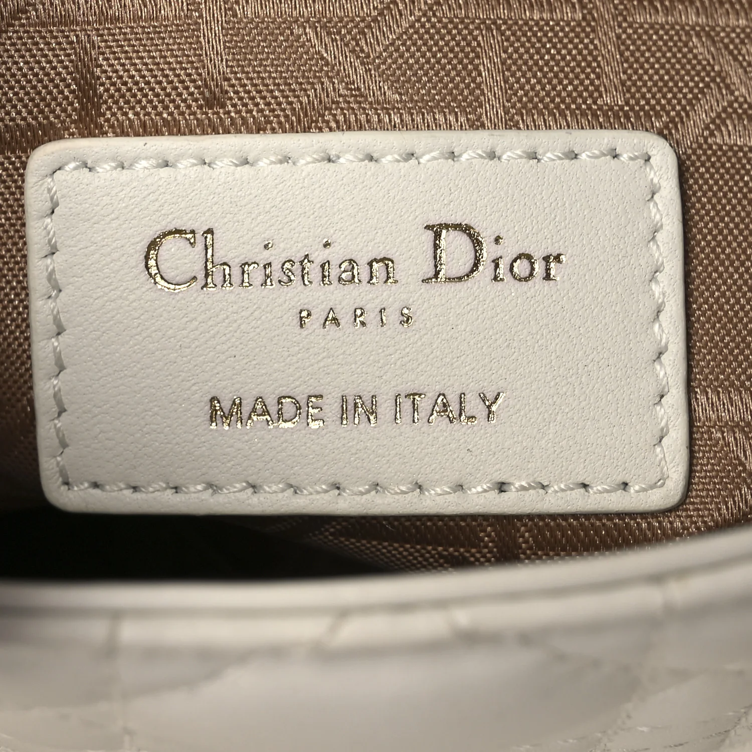 Lambskin Cannage Mini Lady Dior White
