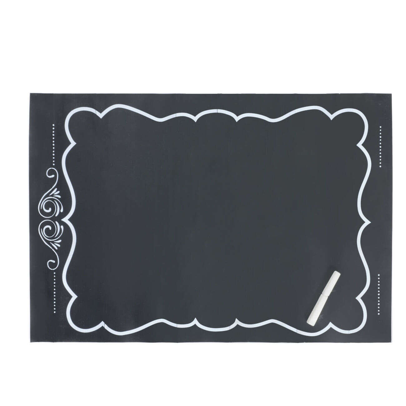 Tableau autocollant noir 30x45cm avec 1 craie