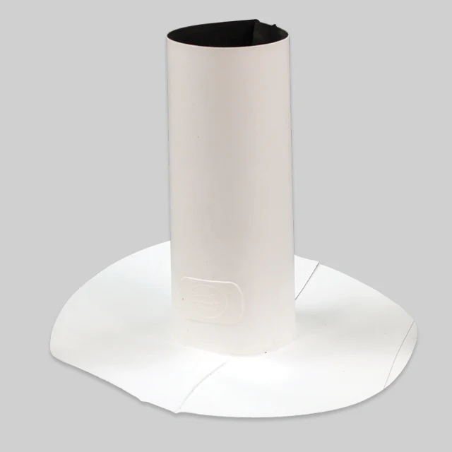 Mule-Hide TPO 4 in. Split Round Pipe Boot/Seal, White (SKU 08MHTPSR4W)
