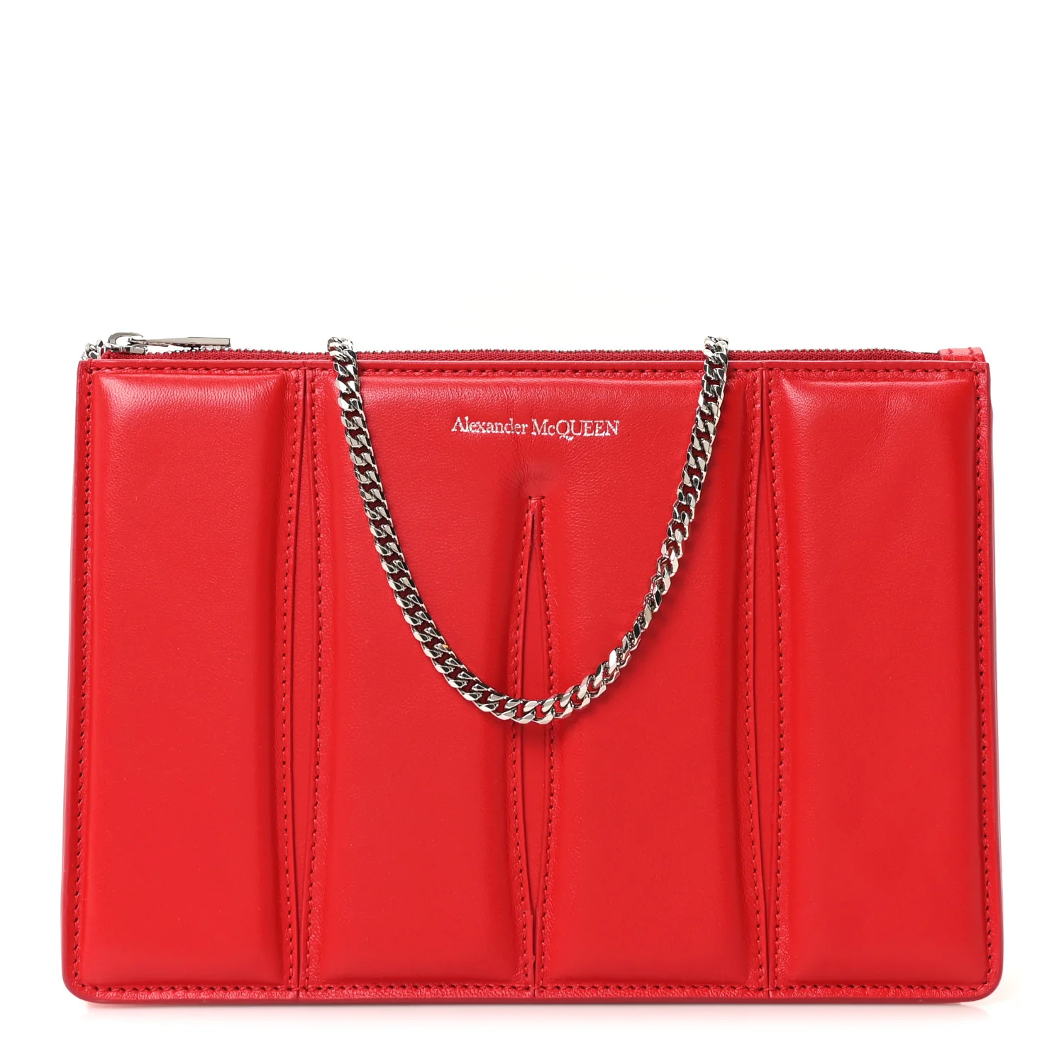 Calfskin Slash Pouch Welsh Red