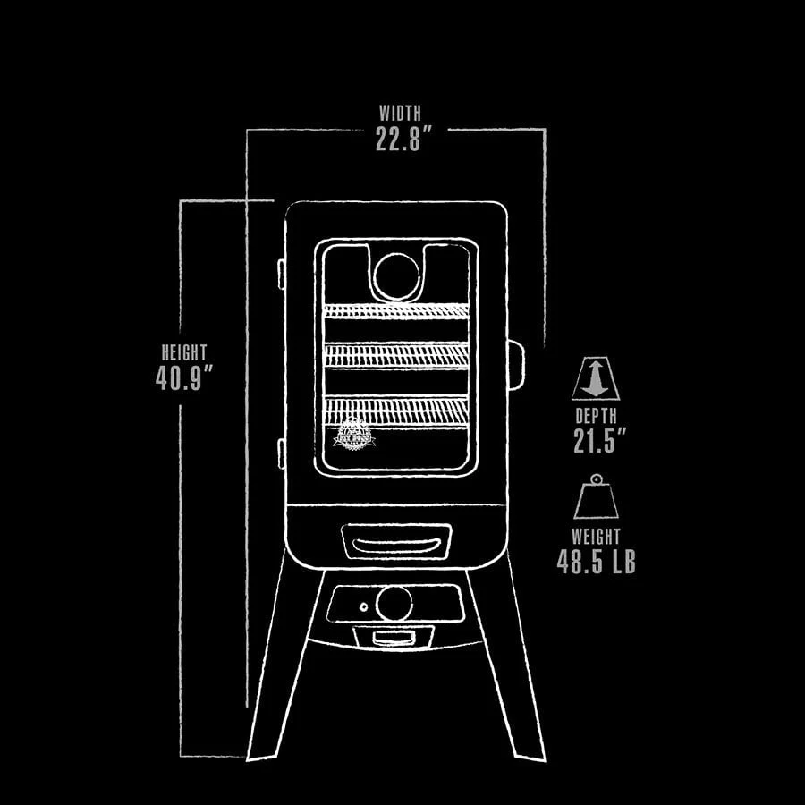 Pit Boss 2 Series Propane Vertical Smoker, Red Hammertone – PBV2G1 Image 6