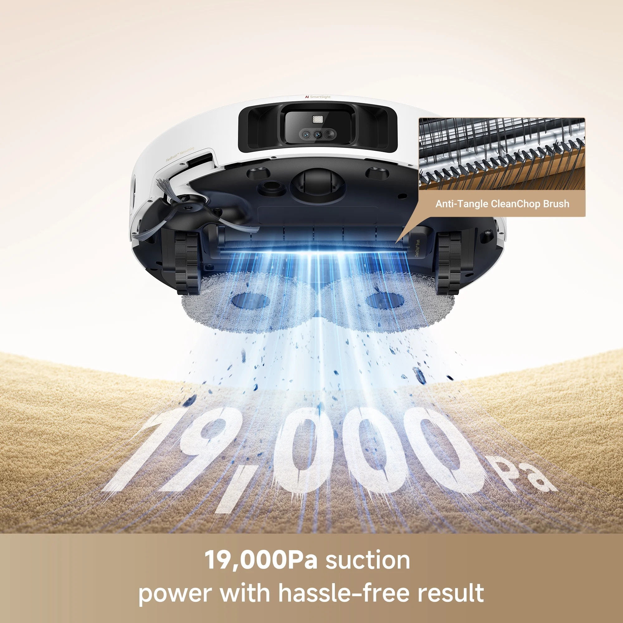P50 Pro Ultra Robot Vacuum Cleaner RemovableLiftable Mop,Anti-Tangle,Self DryingCleaning(White) - Image 9