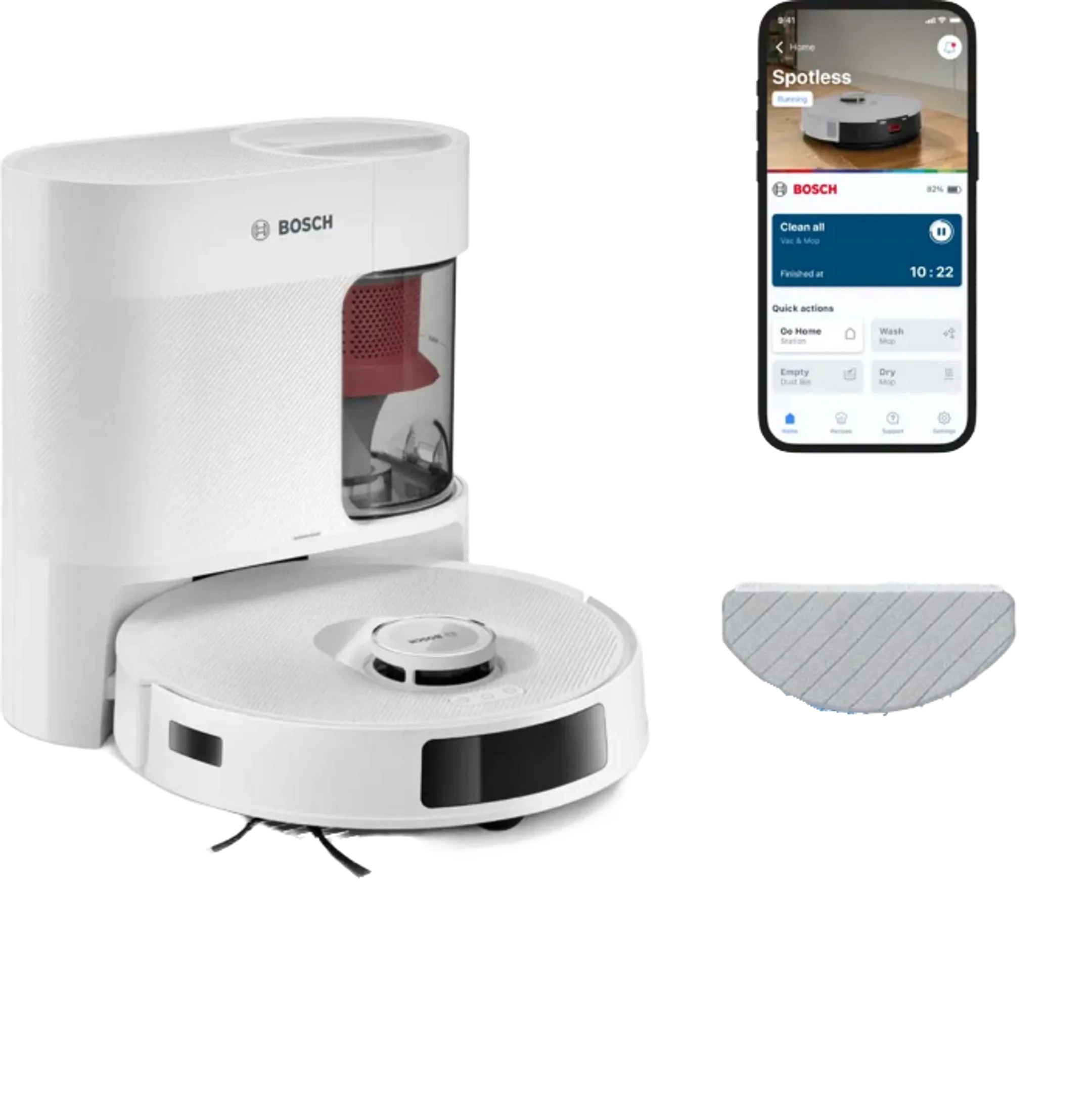 Bosch Robotstofzuiger 2in1 Spotless Advanced + BCRD2W