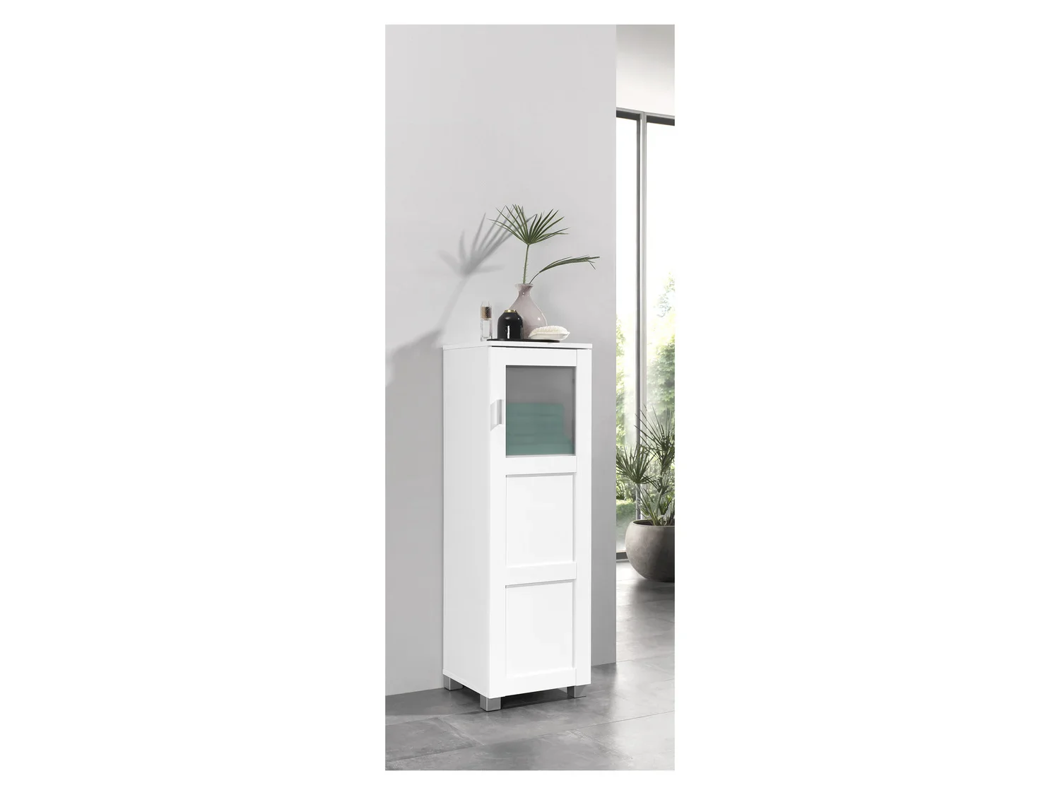 LIVARNO home Colonne de salle de bains Basel, 37 x 115,1 x 34,8 cm, blanche