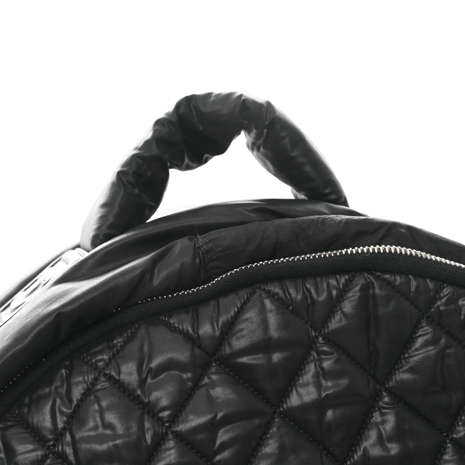 Nylon Quilted Coco Cocoon Backpack Black