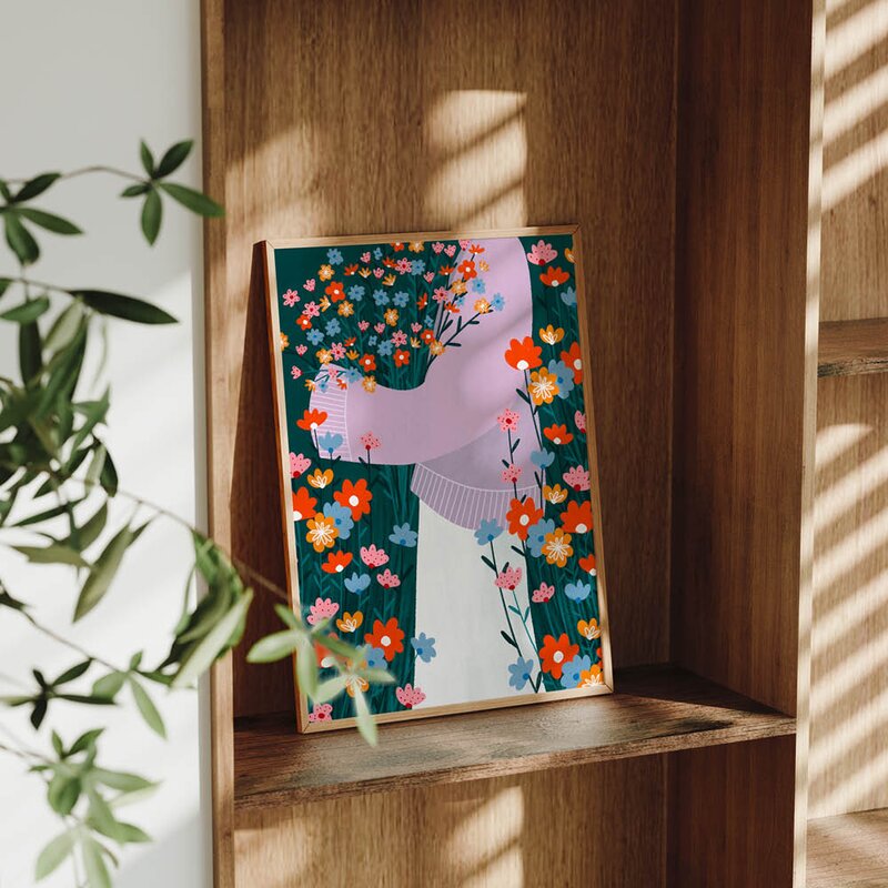 Bea Muller poster 30x40 cm wildflower garden