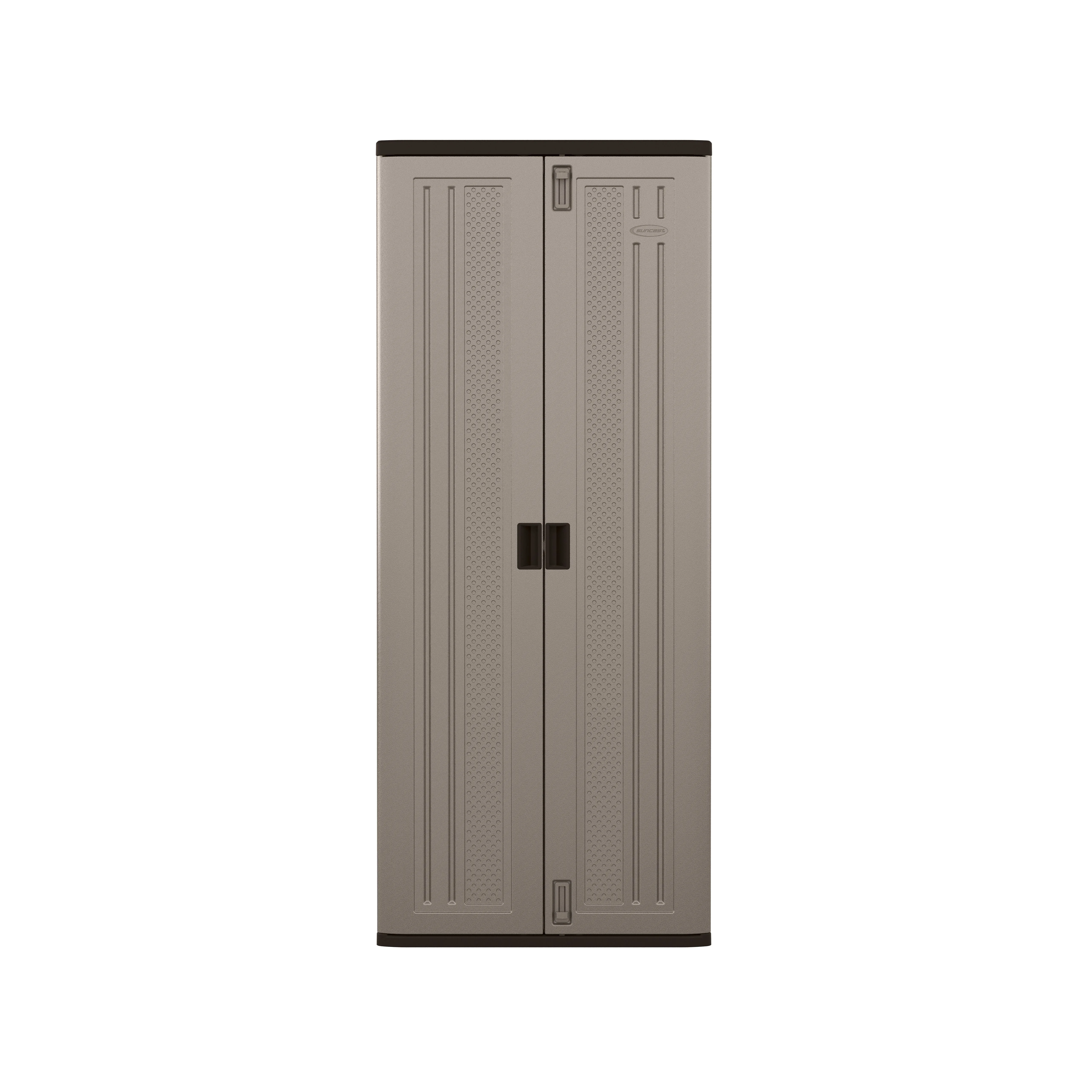 Suncast 3 - Shelf Resin Base Garage Cabinet Locker, Gray