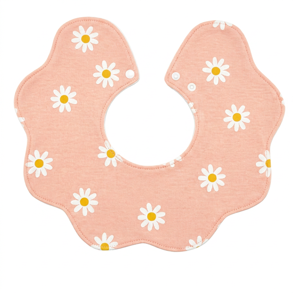 Baby Bib 360 Degree Flower Shape Soft 100% Cotton Absorbent Feeding Bib Infant Drool Bibs Set